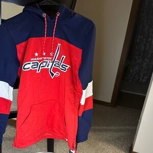 Fanatics Red and Blue Capitals Hoodie